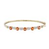 Image 3 : 14KT Yellow Gold 2.26 ctw Sapphire and Diamond Bangle Bracelet