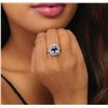 Image 4 : 14KT White Gold 3.55 ctw Tanzanite and Diamond Ring