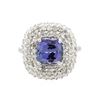 Image 1 : 14KT White Gold 3.08 ctw Tanzanite and Diamond Ring