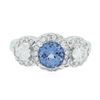 Image 3 : 14KT White Gold 1.50 ctw Tanzanite and Diamond Ring