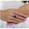 Image 2 : 14KT White Gold 6.07 ctw Sapphire and Diamond Ring