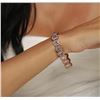 Image 8 : 14KT Rose Gold 14.40 ctw Multi-Color Sapphire and Diamond Bracelet