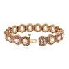 Image 9 : 14KT Rose Gold 14.40 ctw Multi-Color Sapphire and Diamond Bracelet