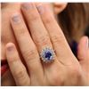 Image 1 : 14KT White Gold 2.01 ctw Tanzanite and Diamond Ring