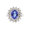 Image 3 : 14KT White Gold 2.01 ctw Tanzanite and Diamond Ring