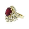 Image 4 : 14KT Yellow Gold 6.78 ctw Ruby and Diamond Ring