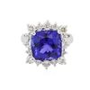 Image 1 : 14KT White Gold GIA Certified 7.53 ctw Tanzanite and Diamond Ring