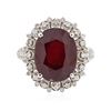 Image 1 : 14KT White Gold 10.13 ctw Ruby and Diamond Ring