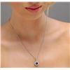 Image 1 : 14KT White Gold 1.49 ctw Tanzanite and Diamond Pendant With Chain