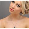 Image 2 : 14KT White Gold 1.49 ctw Tanzanite and Diamond Pendant With Chain