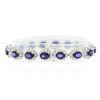 Image 2 : 14KT White Gold 12.96 ctw Sapphire and Diamond Bracelet