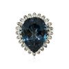 Image 3 : 14KT White Gold 8.30 ctw Topaz and Diamond Ring