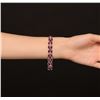 Image 2 : 14KT White Gold 27.36 ctw Ruby and Diamond Bracelet