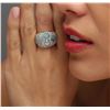 Image 2 : 14KT Two-Tone Gold Opal and Diamond Ring