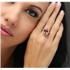 Image 1 : 14KT White Gold 5.34 ctw Orange Tourmaline and Diamond Ring