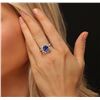 Image 1 : 14KT White Gold 3.69 ctw Tanzanite and Diamond Ring