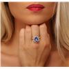 Image 2 : 14KT White Gold 3.69 ctw Tanzanite and Diamond Ring