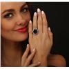 Image 3 : 18KT White Gold 12.26 ctw Sapphire and Diamond Ring