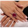 Image 2 : 14KT White Gold 18.76 ctw Ruby and Diamond Ring