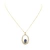 Image 3 : 14KT Yellow Gold 3.60 ctw Tanzanite and Diamond Pendant with Chain