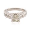 Image 1 : 14KT White Gold 1.44 ctw Diamond Ring