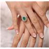 Image 1 : 14KT White Gold 1.32 ctw Emerald and Diamond Ring