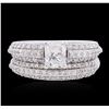 Image 3 : 18KT White Gold 1.84 ctw Diamond Wedding Ring Set