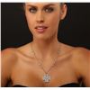 Image 1 : 18KT White Gold 1.34 ctw Diamond Pendant and Chain
