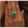Image 3 : 14KT White Gold 5.13 ctw Emerald and Diamond Ring