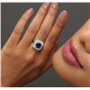 Image 1 : 14KT White Gold 3.10 ctw Sapphire and Diamond Ring