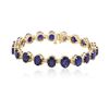 Image 3 : 14KT Yellow Gold 31.25 ctw Corundum and Diamond Bracelet