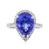 Image 3 : 14KT White Gold 5.93 ctw Tanzanite and Diamond Ring