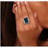 Image 1 : 14KT Two-Tone Gold 16.06 ctw Topaz and Diamond Ring
