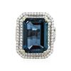 Image 3 : 14KT Two-Tone Gold 16.06 ctw Topaz and Diamond Ring