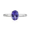 Image 1 : Platinum 1.19 ctw Tanzanite and Diamond Ring