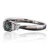 Image 2 : 18KT White Gold 0.41 ctw Alexandrite and Diamond Ring