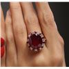 Image 2 : 14KT Yellow Gold 19.69 ctw Ruby and Diamond Ring