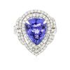 Image 1 : 14KT White Gold 5.42 ctw Tanzanite and Diamond Ring