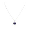 Image 3 : 18KT White Gold 4.80 ctw Tanzanite and Diamond Pendant With Chain