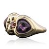 Image 2 : 14KT Yellow Gold 0.10 ctw Sapphire, Citrine, and Amethyst Ring