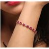 Image 2 : 14KT Yellow Gold 19.50 ctw Ruby and Diamond Bracelet