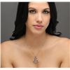 Image 1 : 14KT White Gold 0.60 ctw Diamond Pendant With Chain