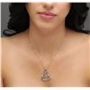 Image 2 : 14KT White Gold 0.60 ctw Diamond Pendant With Chain
