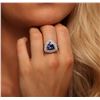 Image 2 : 14KT Two-Tone Gold 4.61 ctw Tanzanite and Diamond Ring