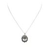 Image 3 : 14KT White Gold 11.23 ctw Aquamarine, Ruby and Diamond Pendant With Chain