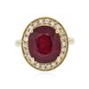 Image 1 : 14KT Yellow Gold 6.97 ctw Ruby and Diamond Ring