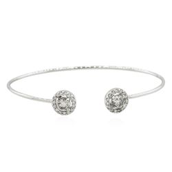 14KT White Gold 1.16 ctw Diamond Bangle Bracelet