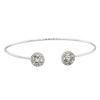 Image 1 : 14KT White Gold 1.16 ctw Diamond Bangle Bracelet