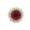 Image 3 : 14KT Yellow Gold 6.86 ctw Ruby and Diamond Ring