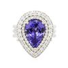 Image 1 : 14KT White Gold 5.16 ctw Tanzanite and Diamond Ring